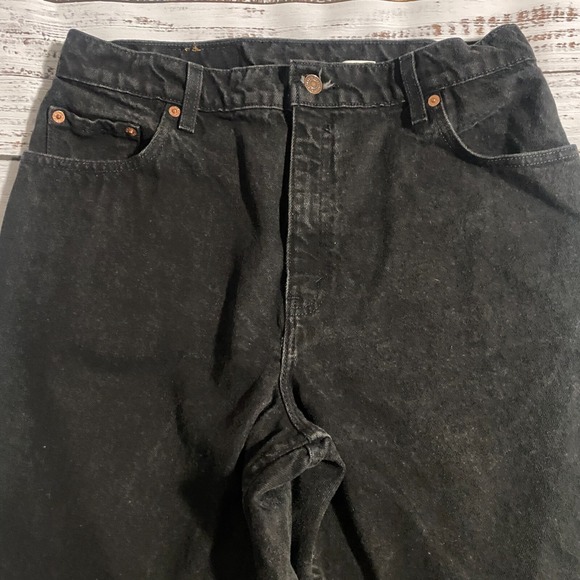 Levi's Retro 551 Relaxed Fit Tapered Leg Mom Jeans Black Women's Size 14 - Picture 2 of 16